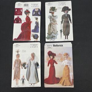 Lot of 4 Vogue Butterick Craft Sewing Patterns Doll #6374 #685 #691 #694 UNCUT